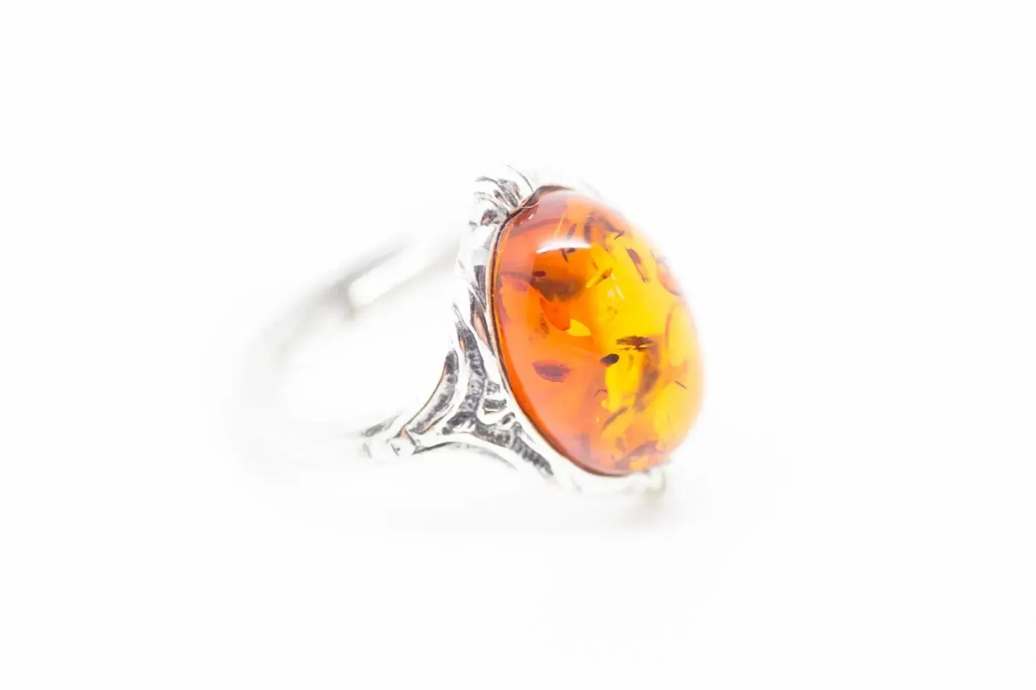 Boho Amber Ring