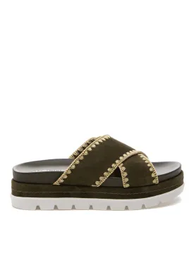 Boo Slide Sandal - Khaki