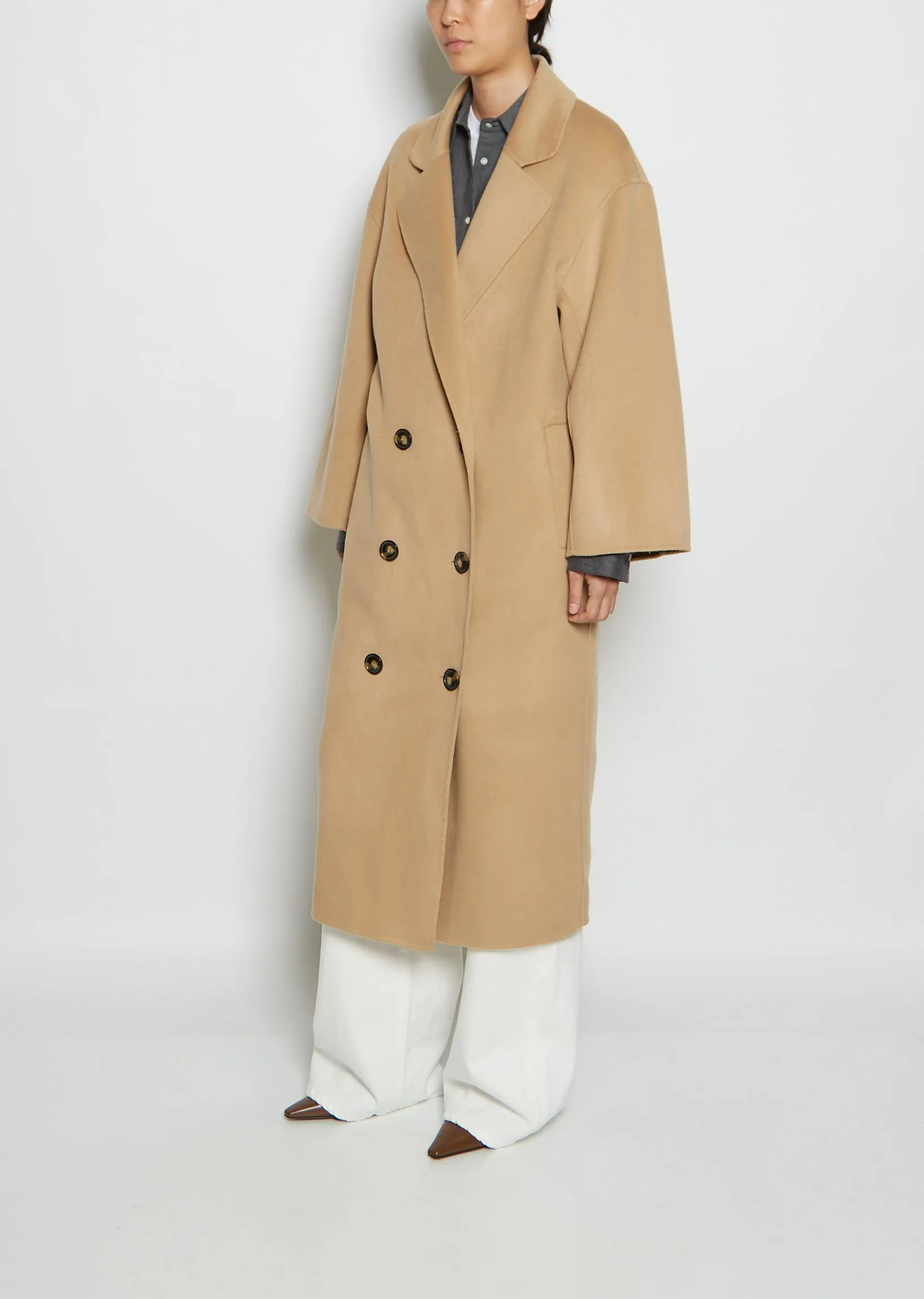 Borneo Wool Cashmere Coat — Beige