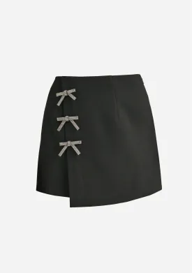 Bow Applique Mini Skirt