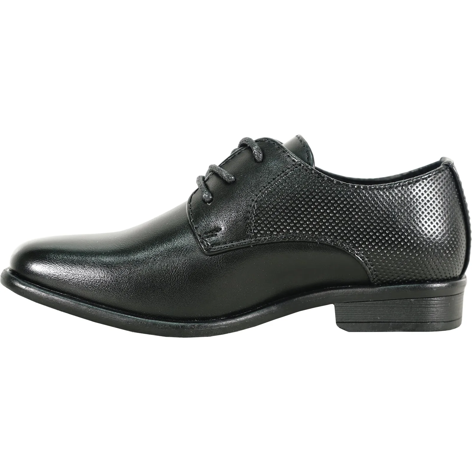 BRAVO Boy Dress Shoe KING-7KID Oxford Shoe BLACK