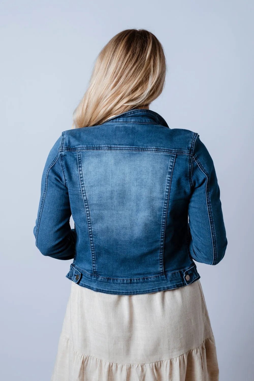 Brea Cropped Denim Jacket