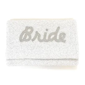 Bride Beaded Clutch Purse (Silver)