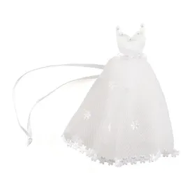 Bride's White Wedding Dress Wedding Favor Bags (Packs of 12)