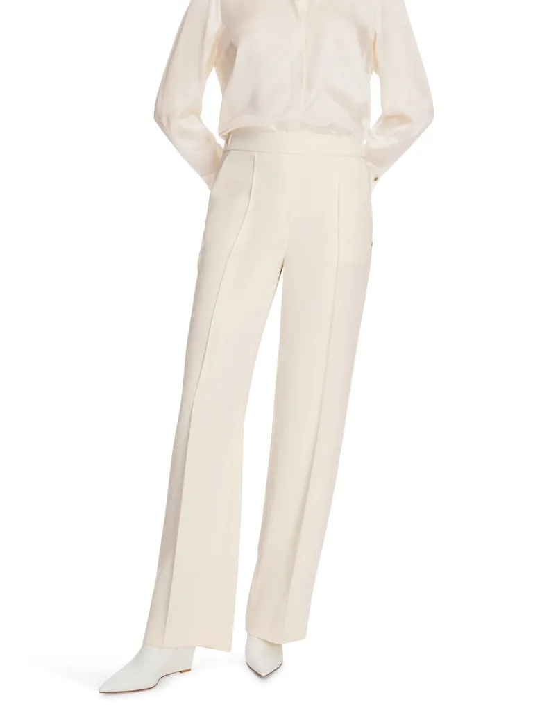 Bright Ecru Washington Wide Leg Tailored Pants