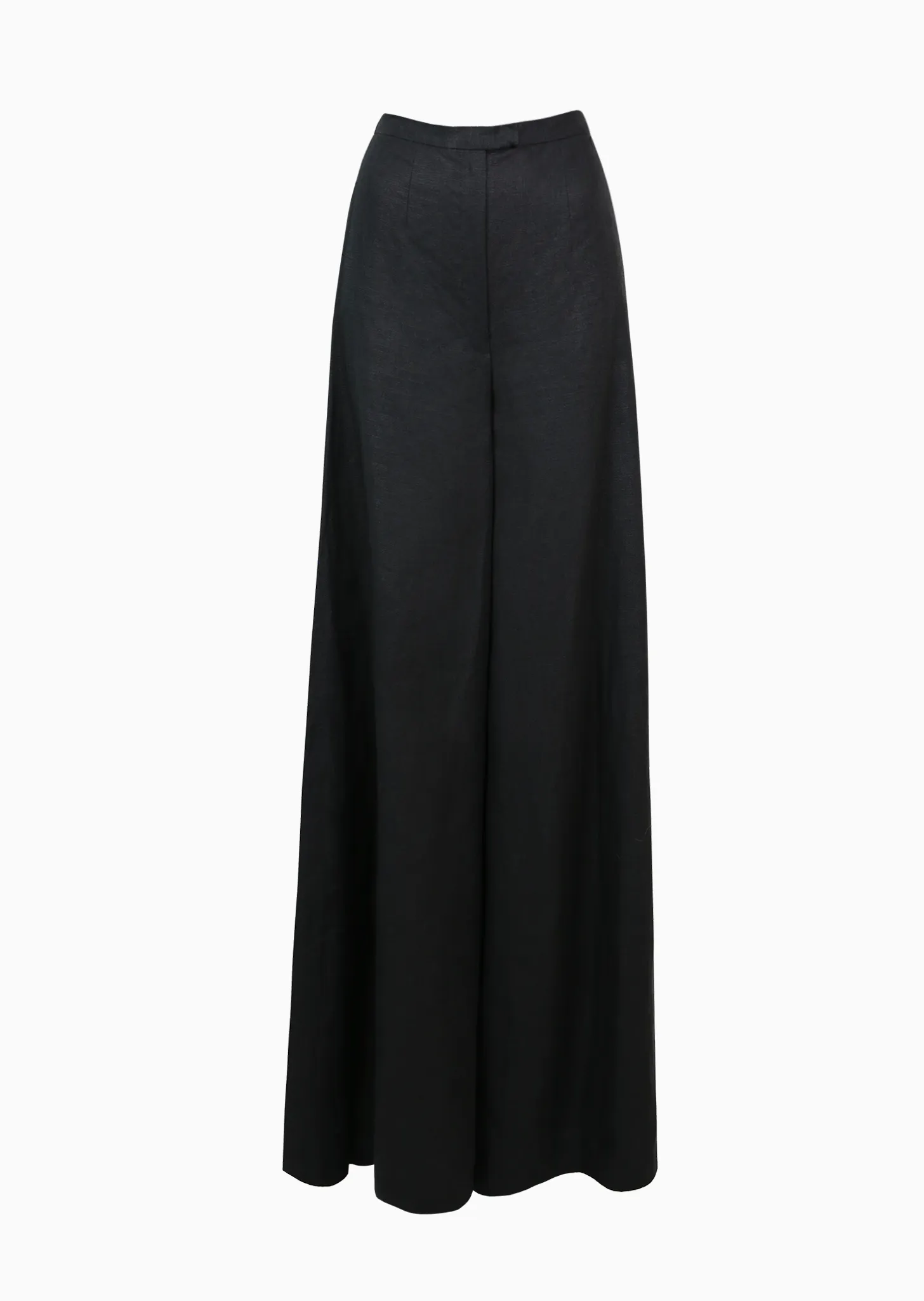 Brigitte - Linen, Wide Leg Black Palazzo Pants