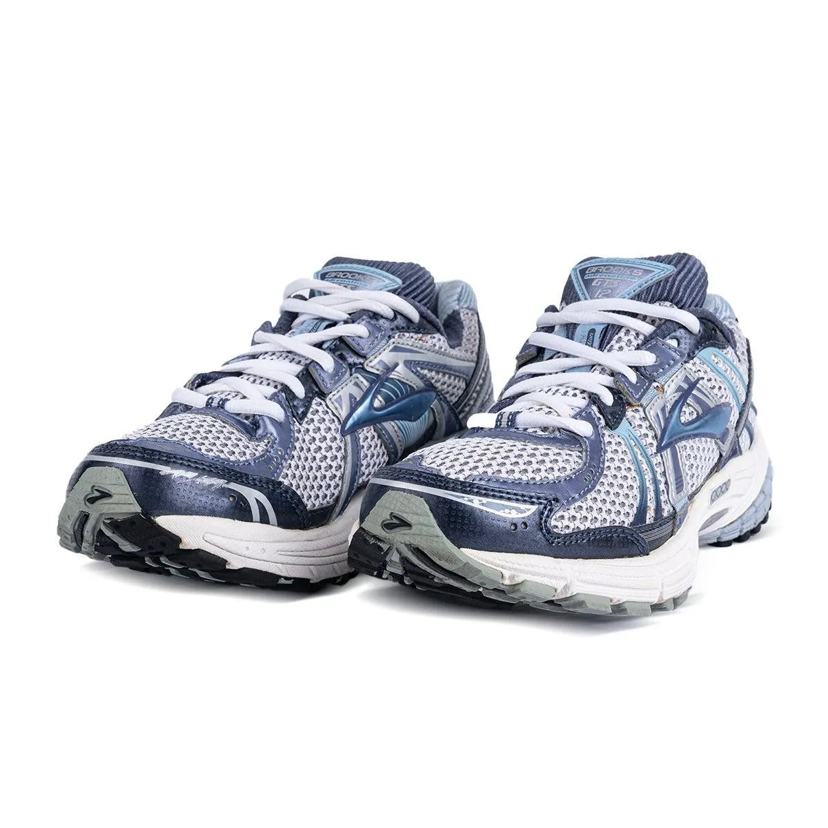 Brooks Adrenaline Gts 12 Running Sport Shoes Fabric Grey Colour For Women