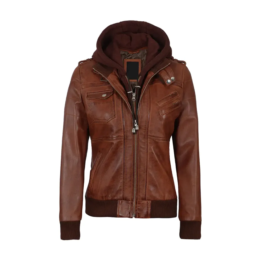 Brown Bomber Real Leather Jacket