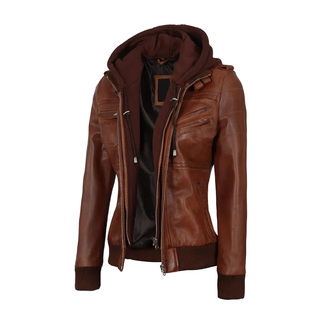 Brown Bomber Real Leather Jacket