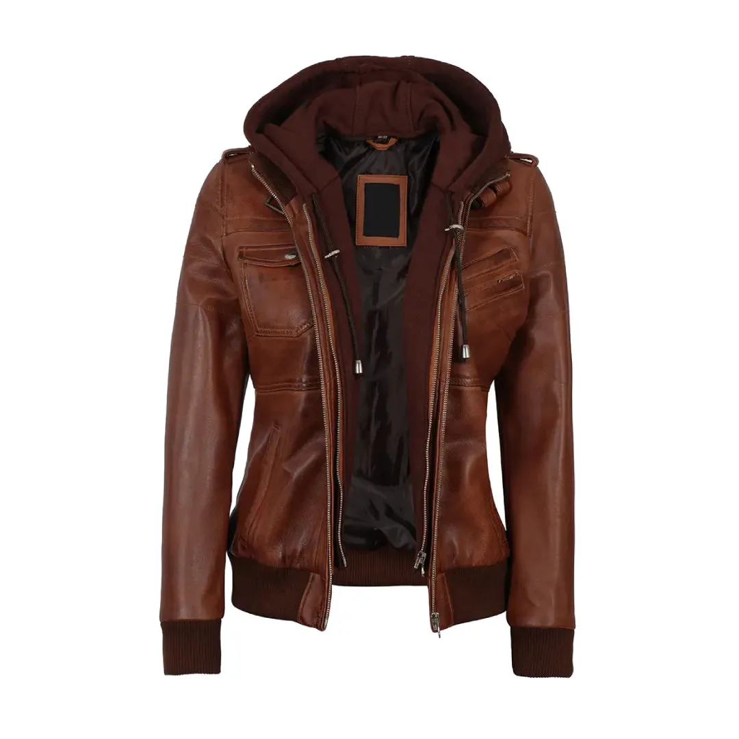 Brown Bomber Real Leather Jacket