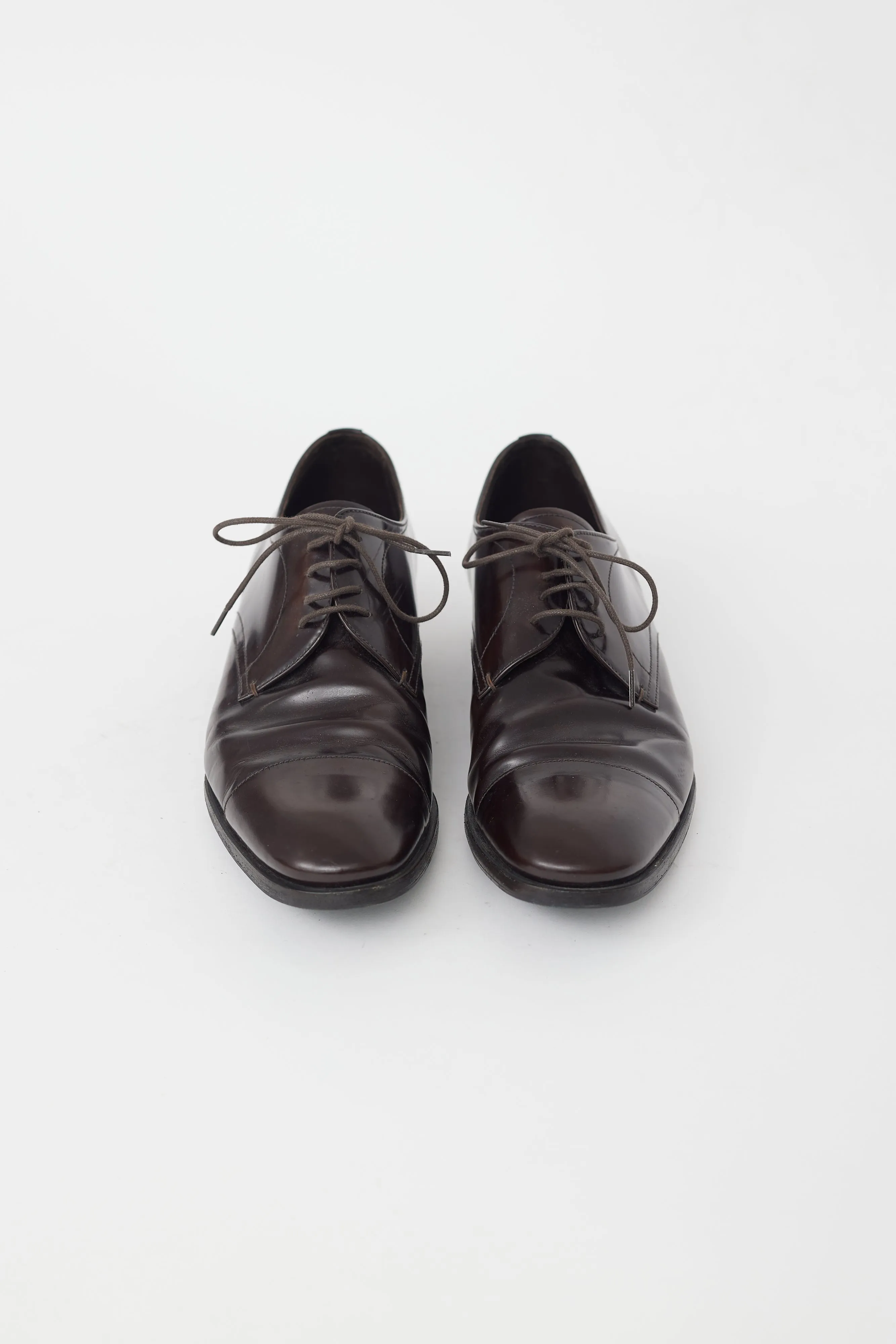 Brown Shiny Leather Oxford