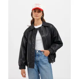 Brunette the Label Christine Vegan Leather Bomber