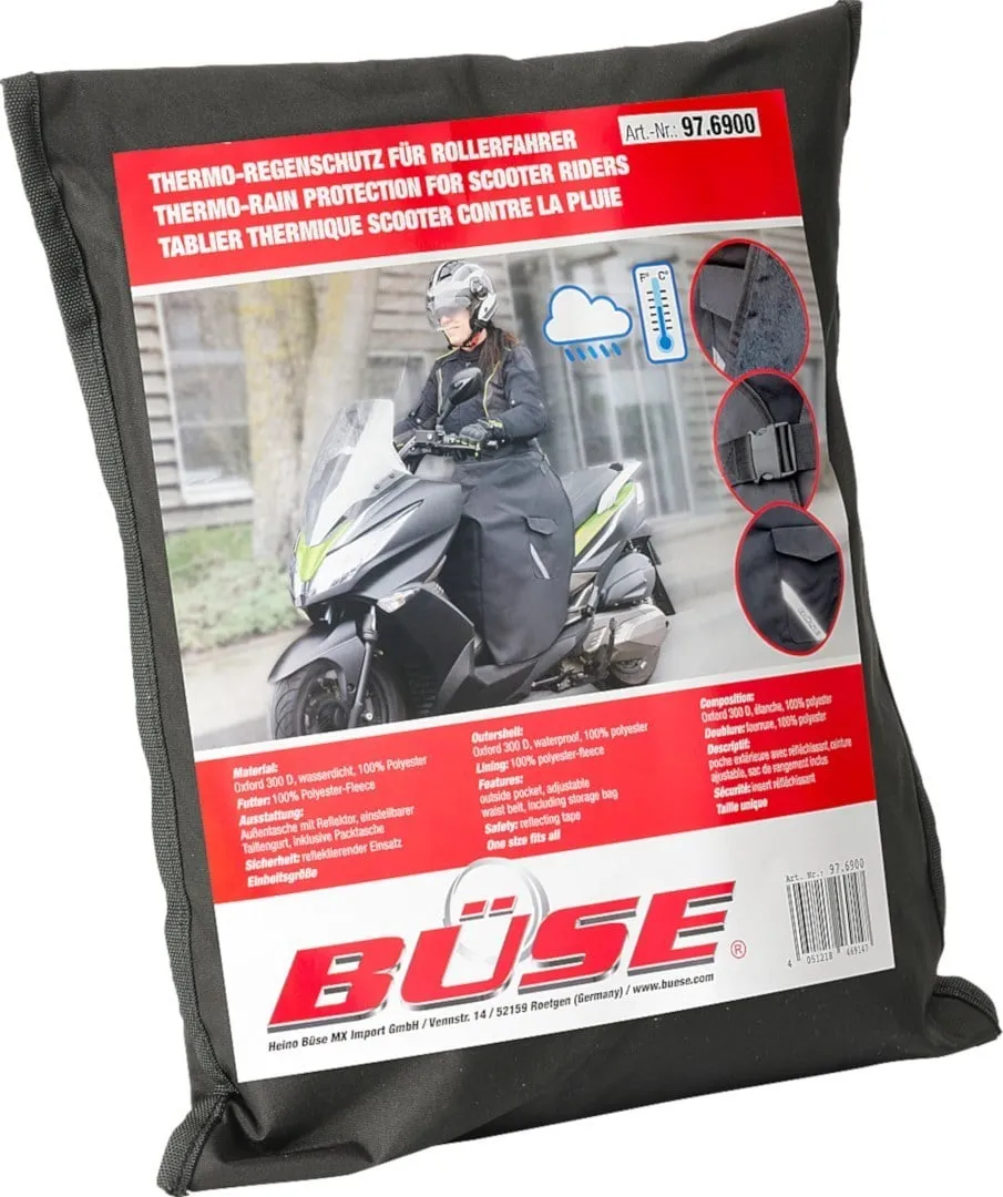 Büse raincoat for scooter riders, black