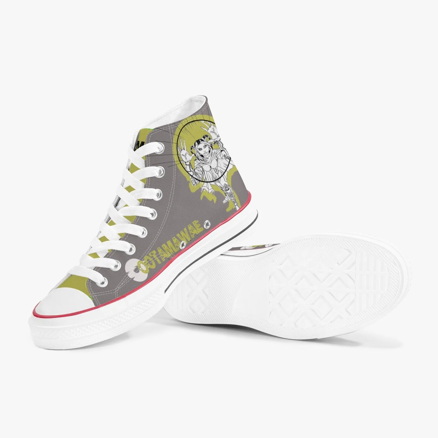 Bubble in Yellow High Canvas Shoes Light Brown