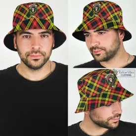 Buchanan Modern Tartan Bucket Hat with Family Crest