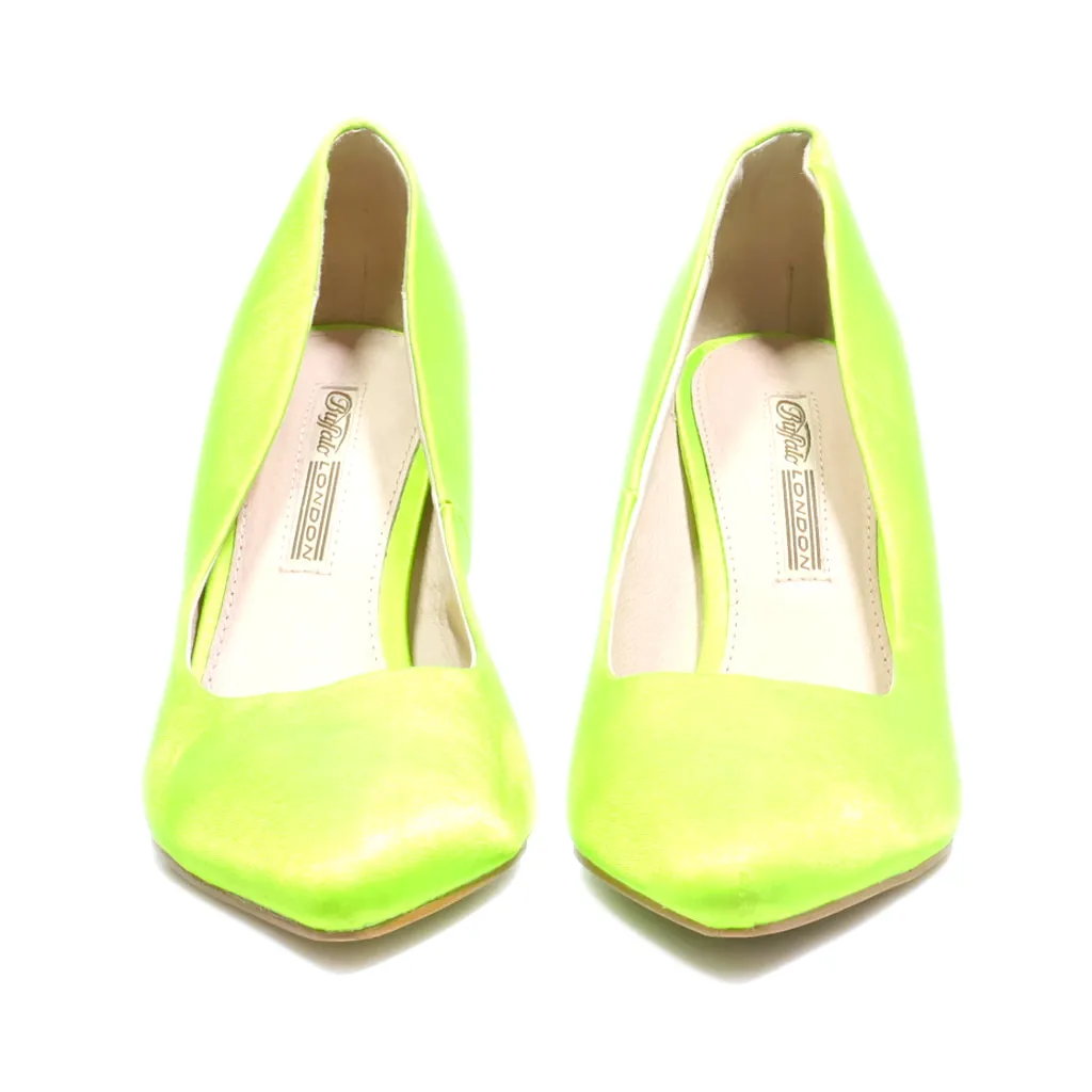 Buffalo High-Heel Shoes Fabric Green Colour For Women