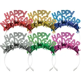 Bulk New Year's Foil & Glitter Tiaras (50 per Case)