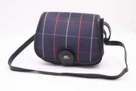 Burberry Crossbody in Navy Nova Check Canvas