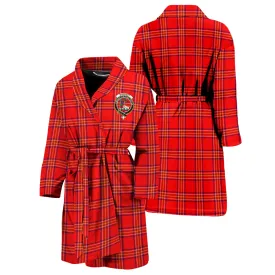 Burnett Modern Tartan Bathrobe with Family Crest