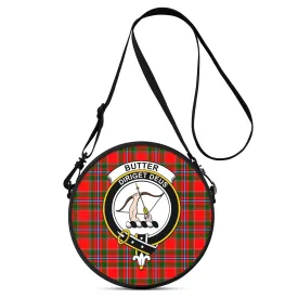 Butter Tartan Round Satchel Bags with Family Crest