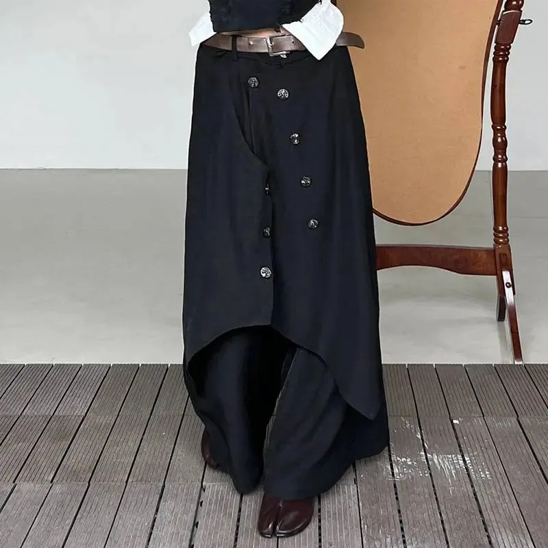 Button Down Wide Leg Pants