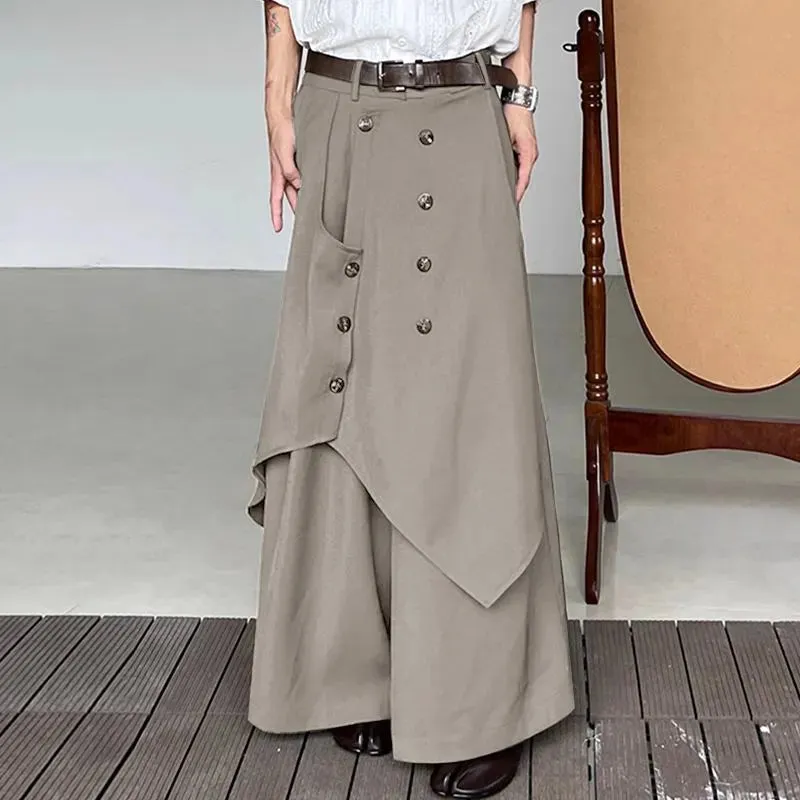 Button Down Wide Leg Pants