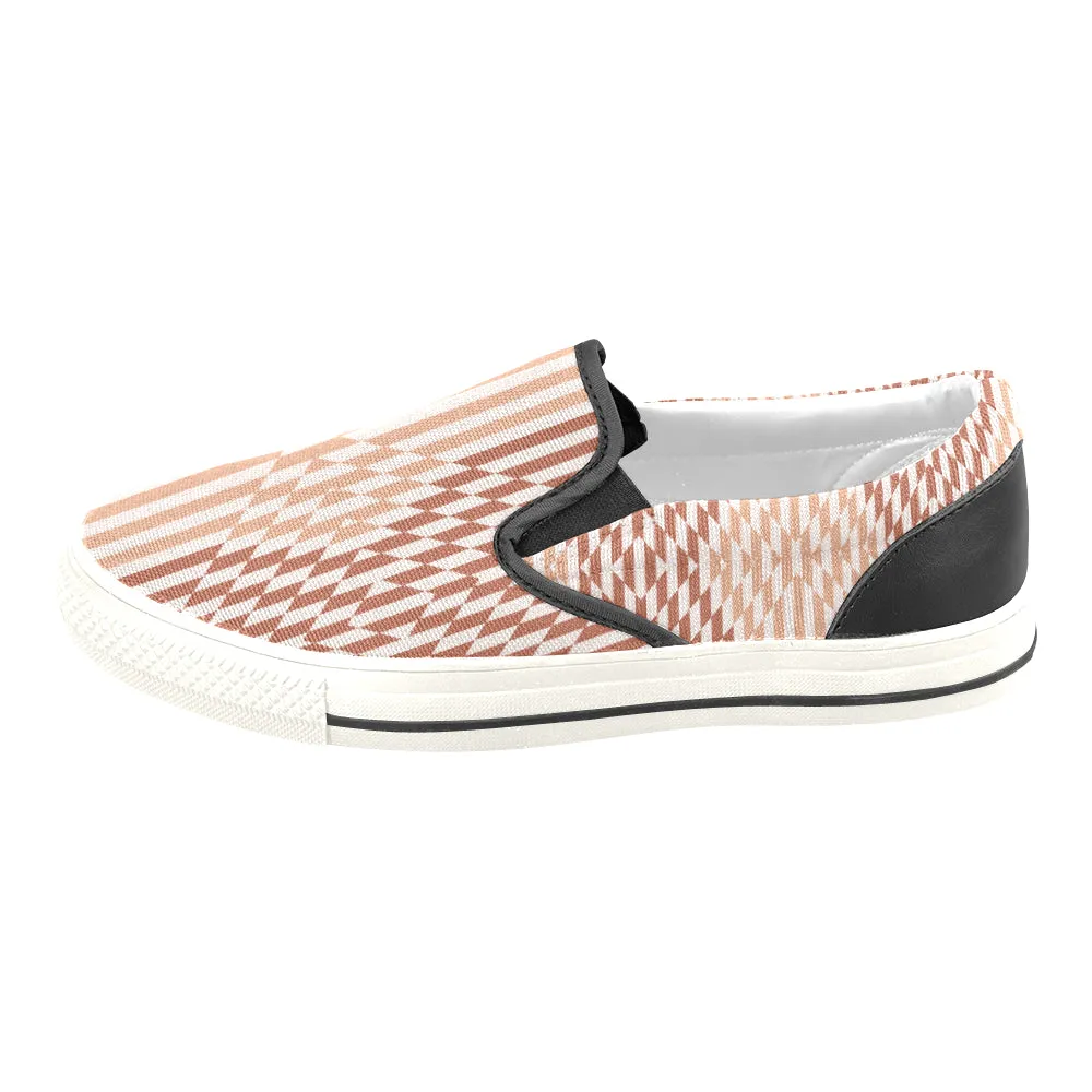 Buy Men's Checkers Print Canvas Slip-on Shoes at TFS