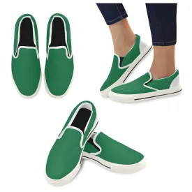 Buy Women's Parrot Green Solids Print Canvas Slip-on Shoes at TFS