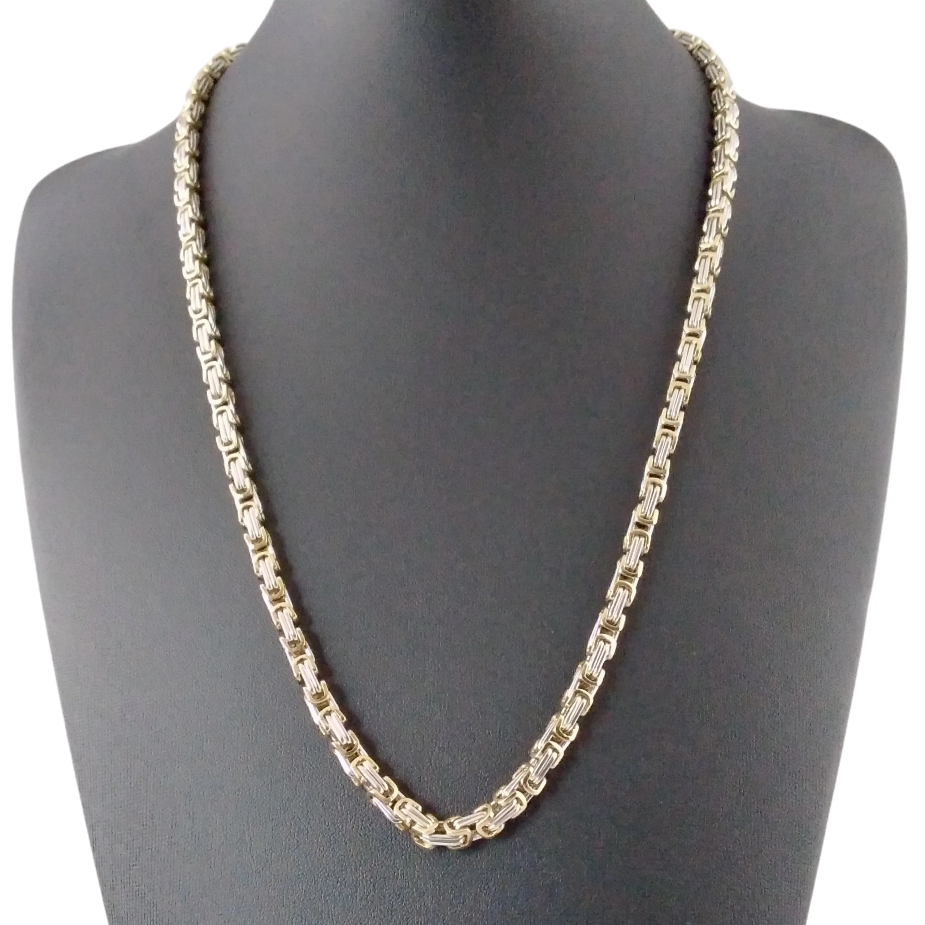 Byzantine Chain Necklace Silver & Gold