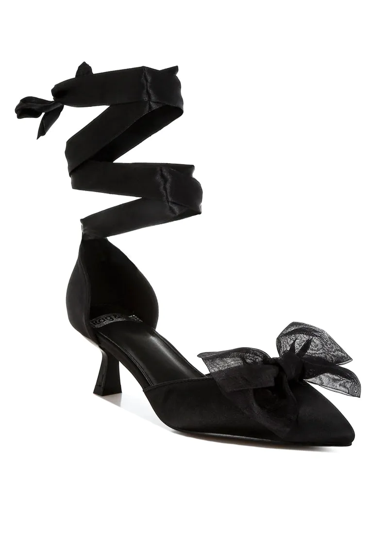 Cadell Bow Detail Satin Sandals