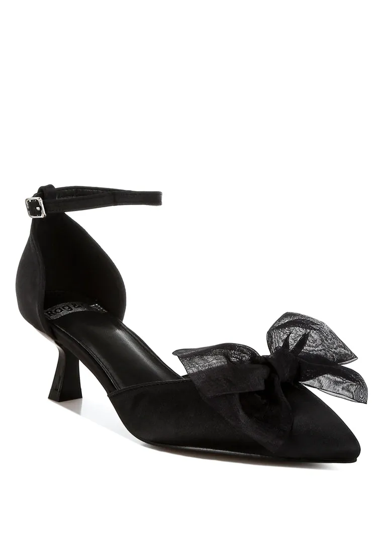 Cadell Bow Detail Satin Sandals