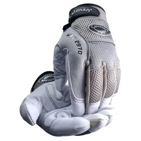 Caiman 2970-4 Multi-Activity Glove with Padded Deerskin Leather Palm and Gray AirMesh Back