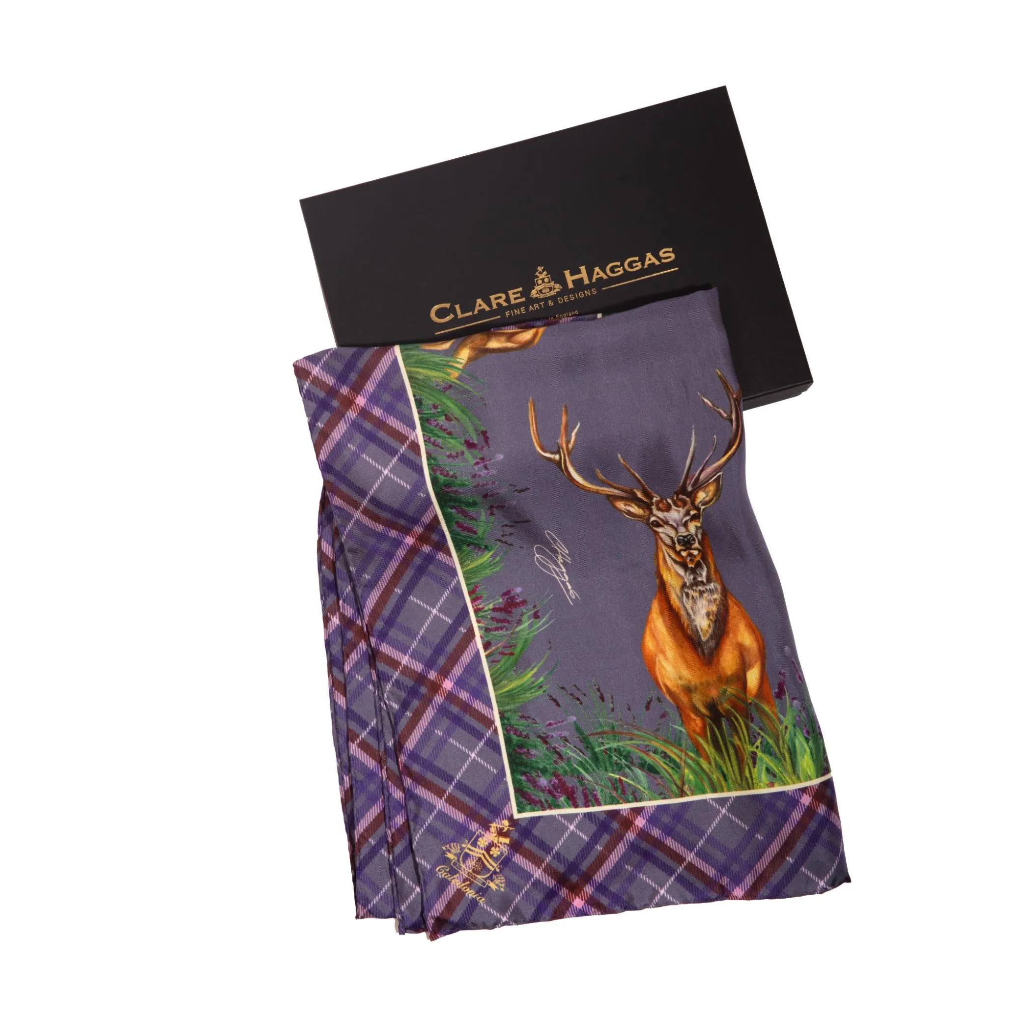 Caledonia Soft Amethyst Classic Pure Silk Scarf