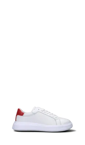 CALVIN KLEIN Sneaker uomo bianca/rossa in pelle