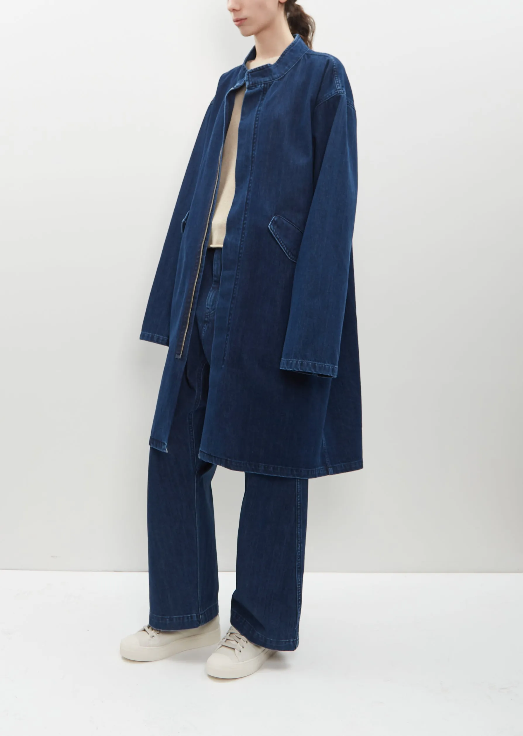 Calysta Washed Denim Coat