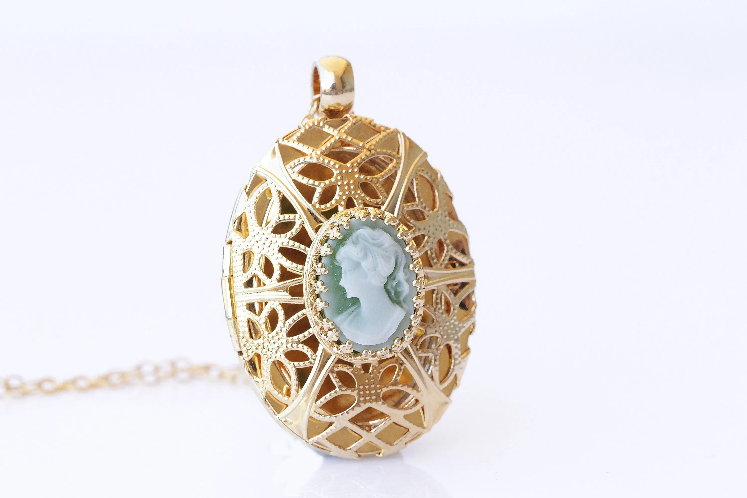 Cameo Locket Necklace