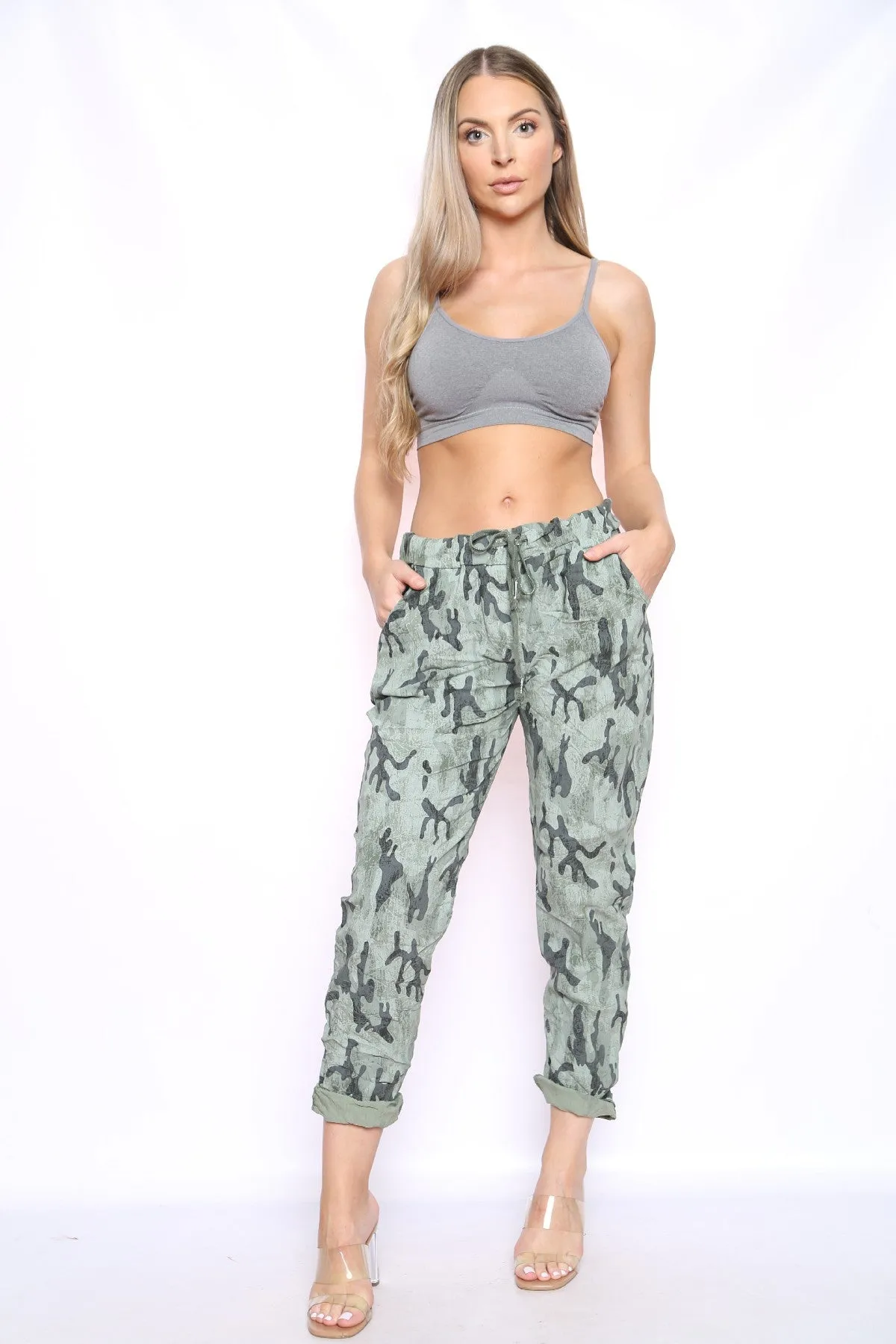 Camouflage Magic Stretch Cotton Bottoms Pants