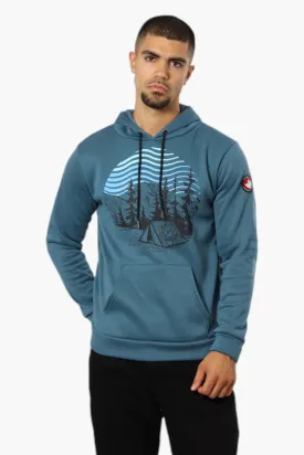 Canada Weather Gear Camping Print Hoodie - Teal