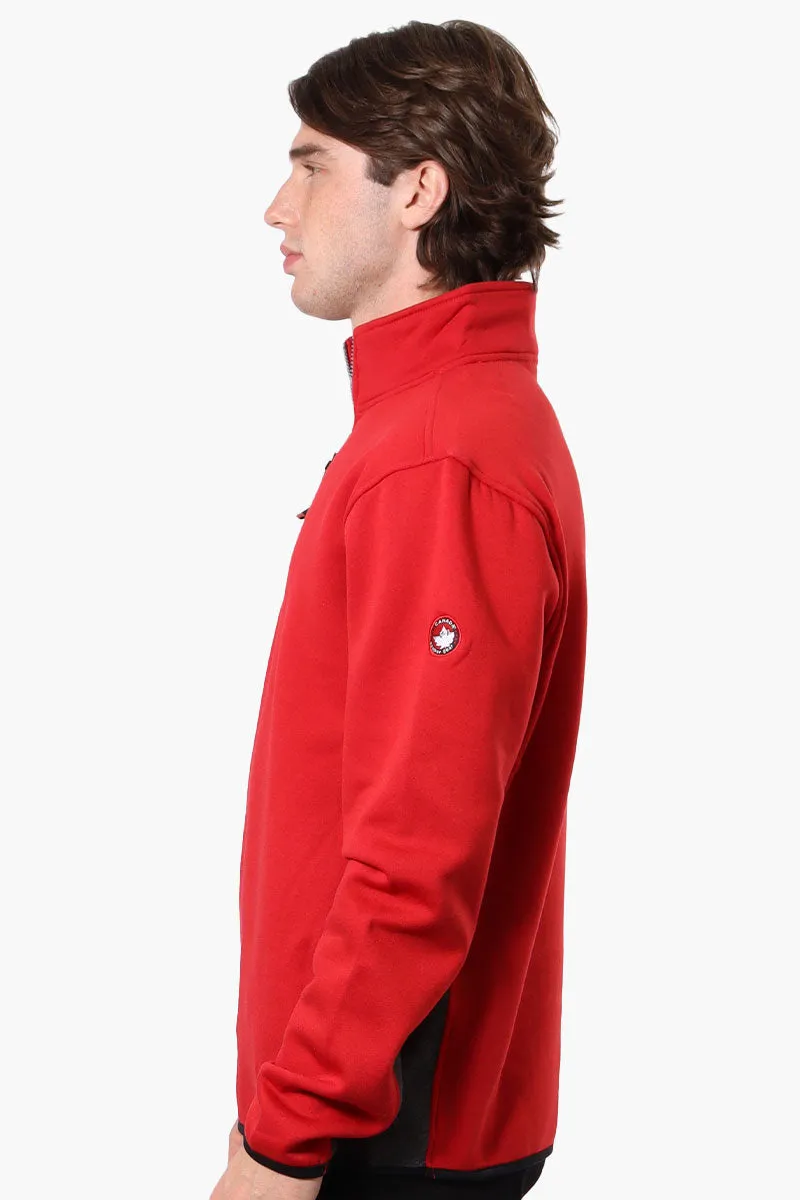 Canada Weather Gear Solid Half Zip Sweatshirt - Red