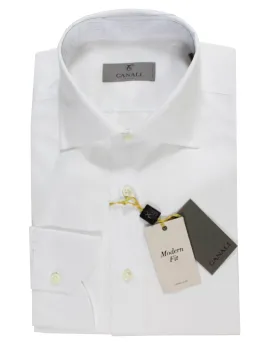 Canali Shirt White - Evening Shirt 40 - 15 3/4 Modern Fit