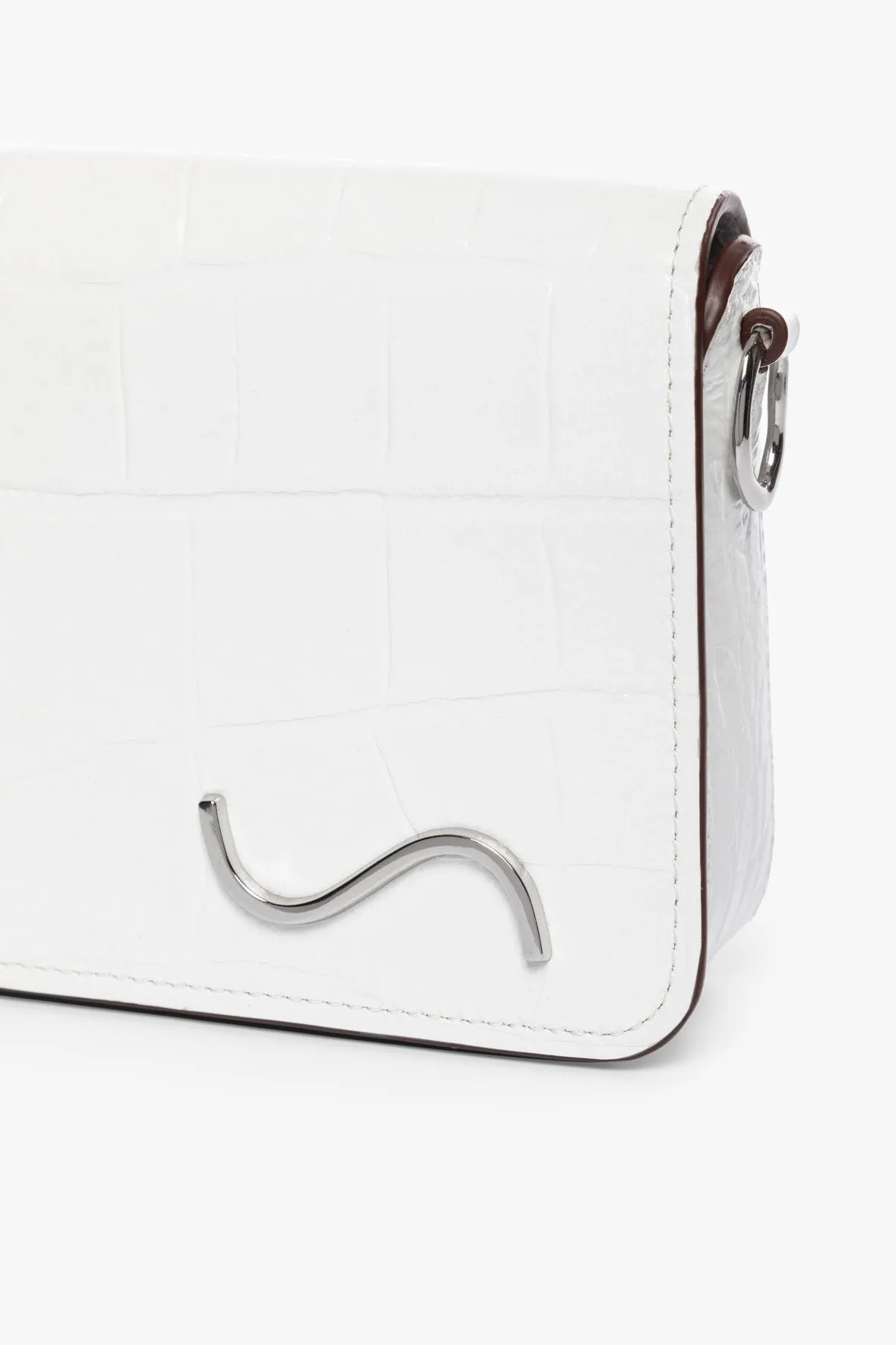 CARMELO CROSSBODY BAG | FRESH WHITE CROC EMBOSSED