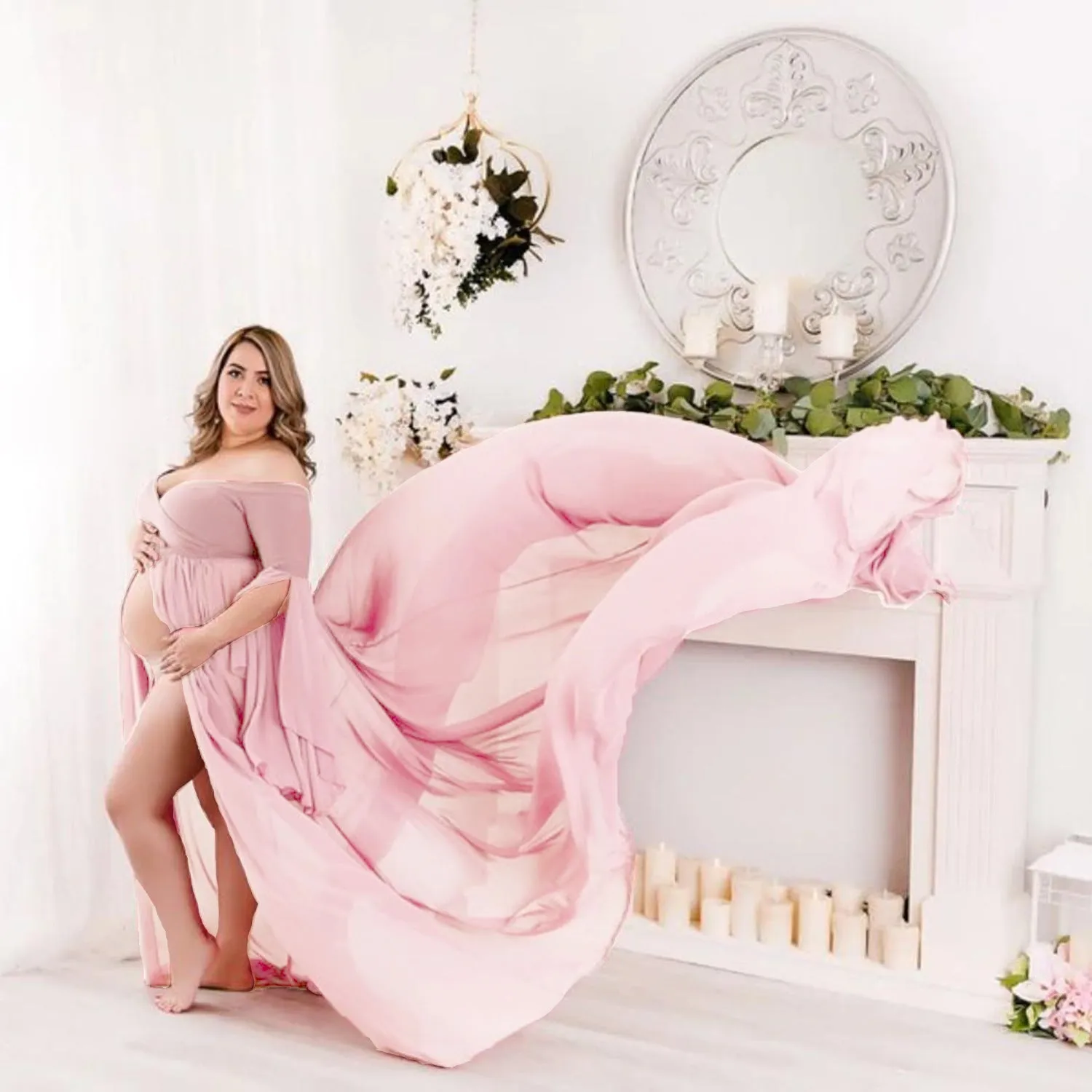 Caroline Chiffon Maternity Dresses