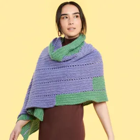 Caron Bright Bars Crochet Wrap