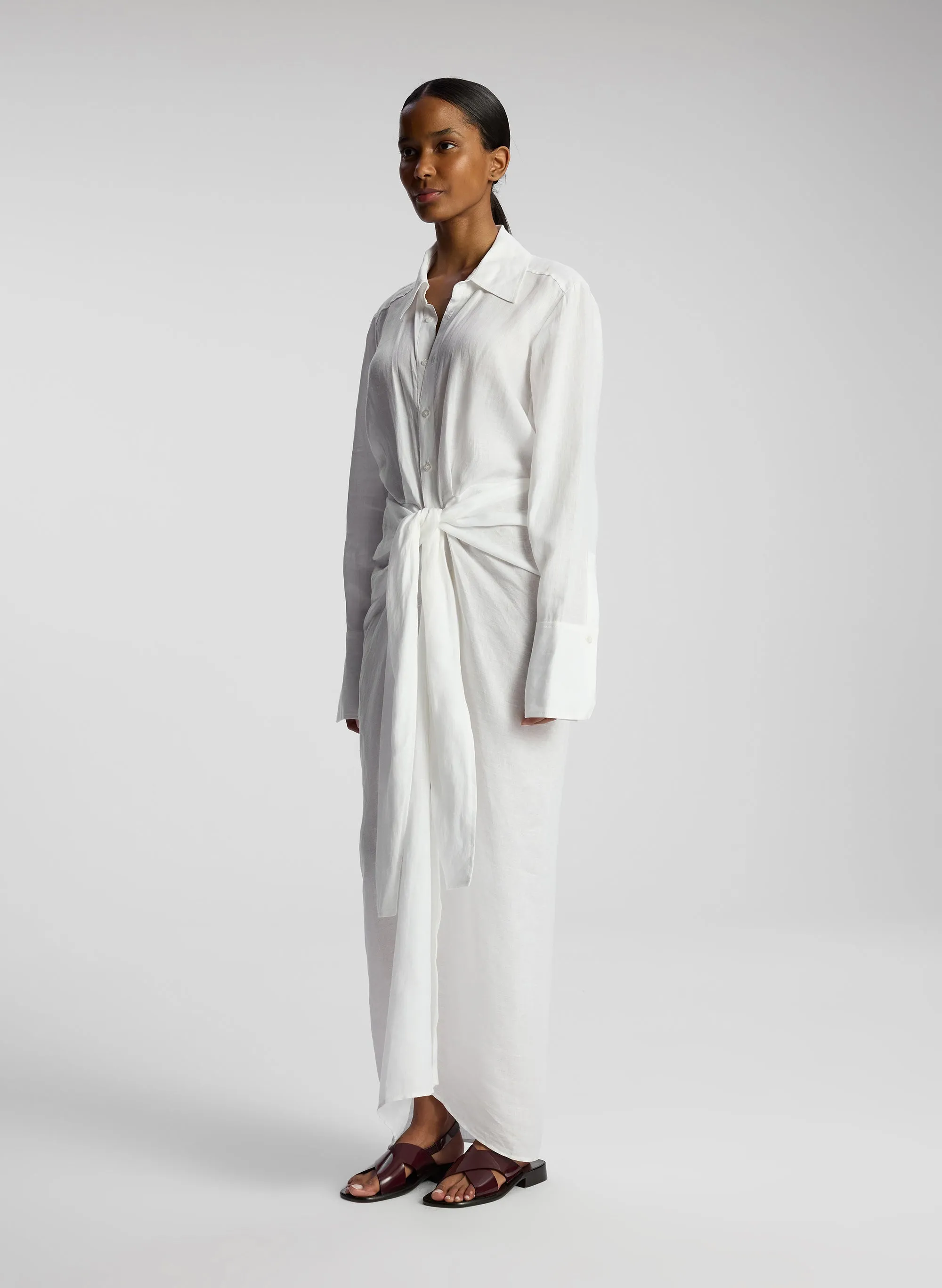 Carson Maxi Linen Shirtdress