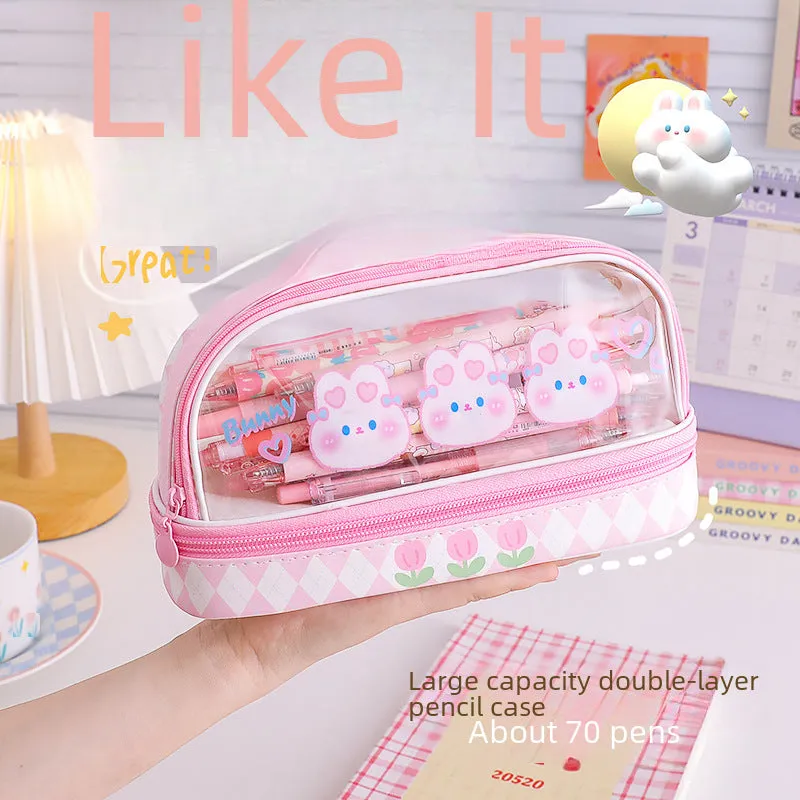 Cartoon Large Capacity Pencil Case