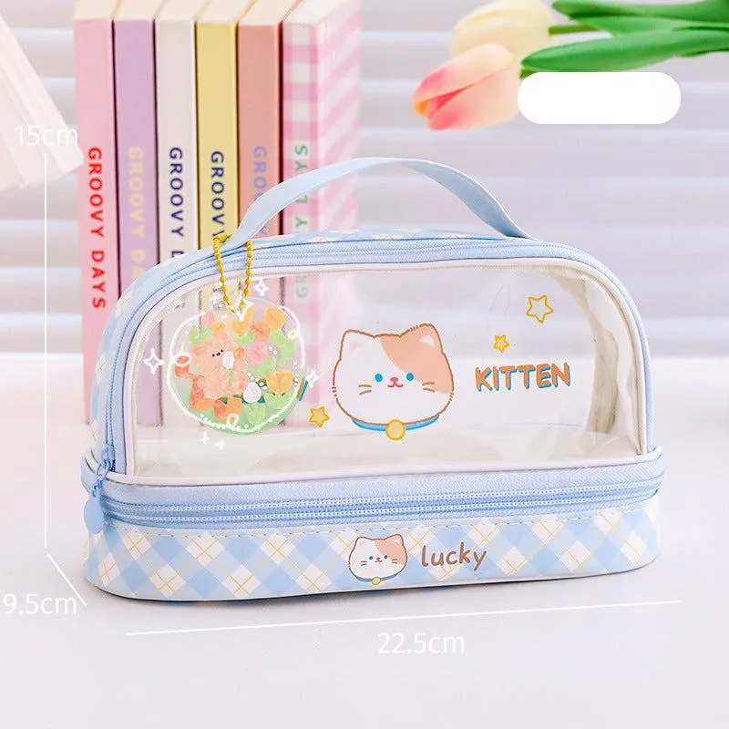 Cartoon Large Capacity Pencil Case