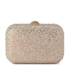 Casey Encrusted Clutch - Champagne