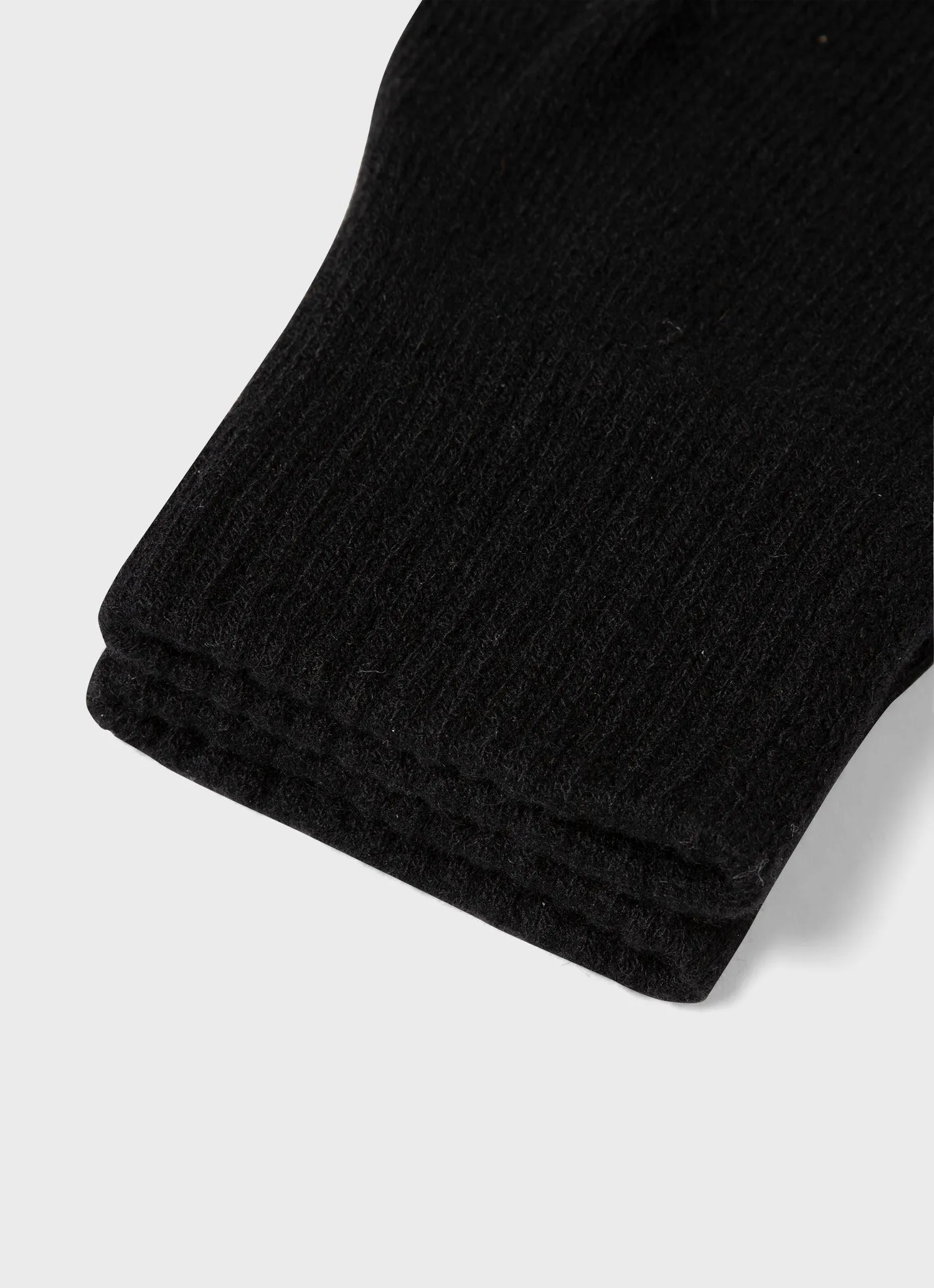 Cashmere Knitted Glove in Black