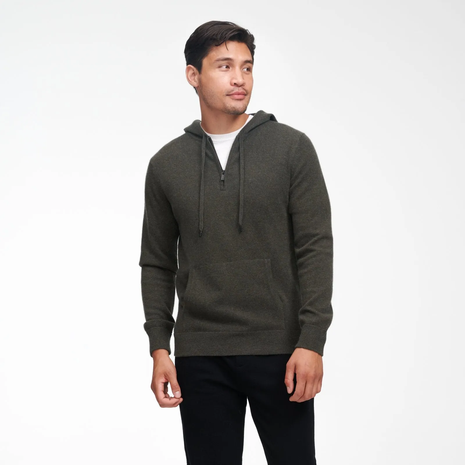 Cashmere Quarter Zip Hoodie