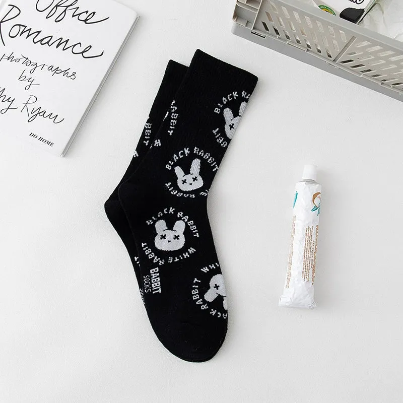 Cat Embroidery Cotton Socks